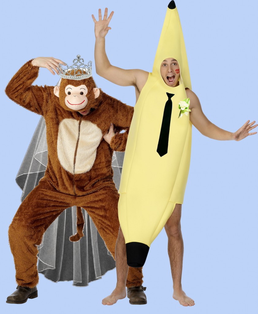 Monkey and banana bride and groom
