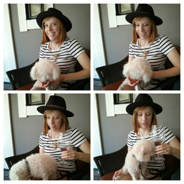 dog and hat lady