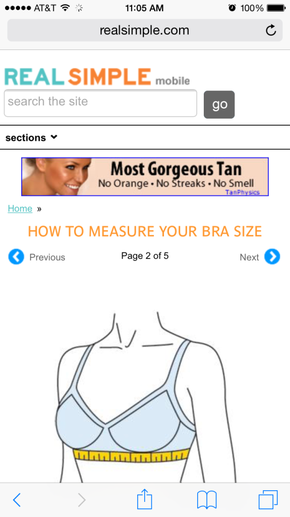 Bra measurement