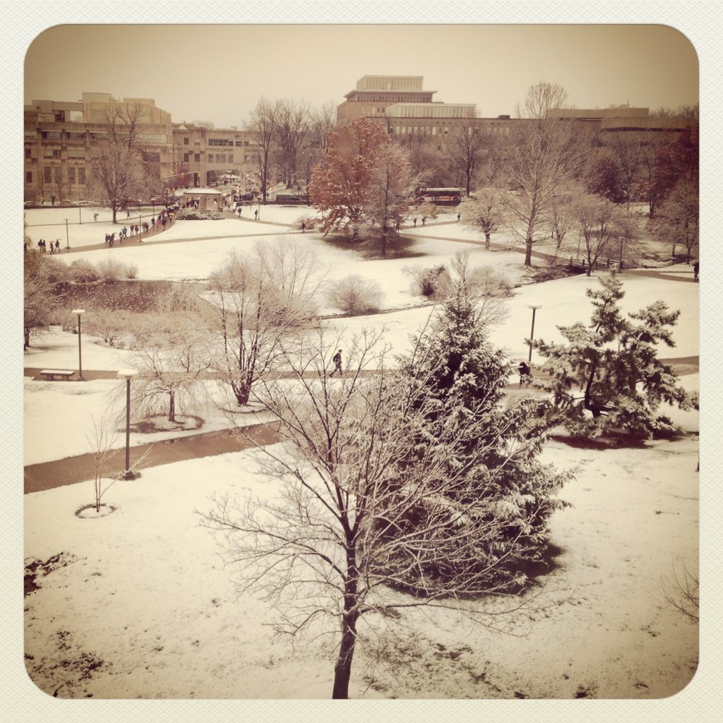 Winter on IU campus in Bloomington, IN
