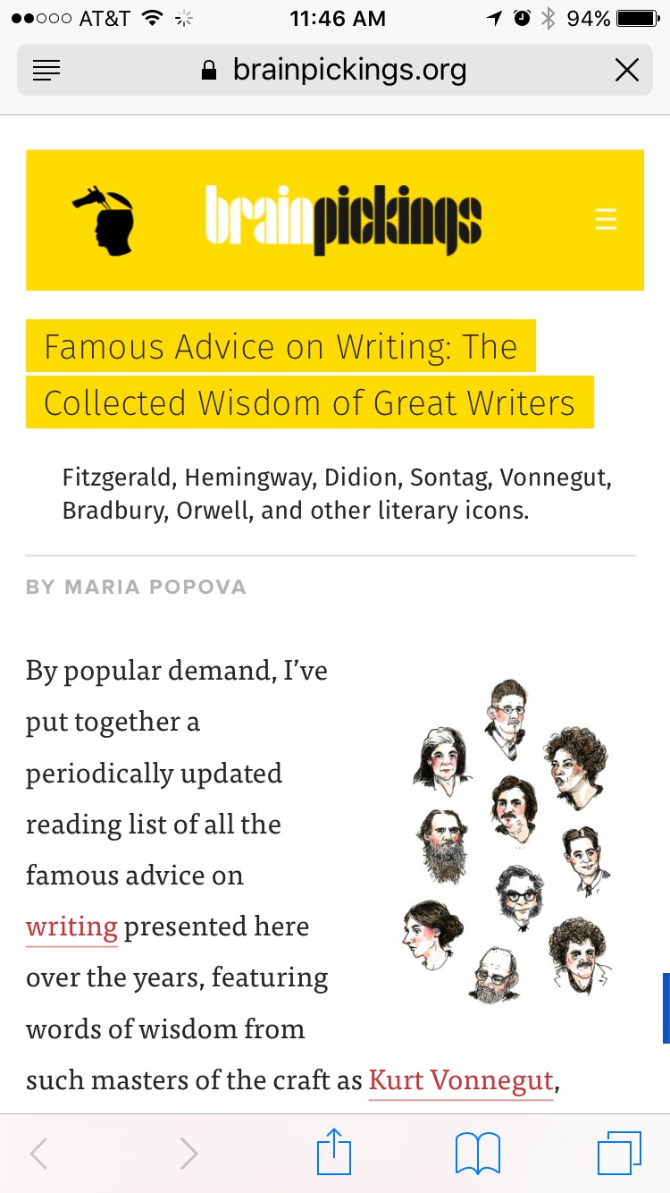 Famous Advice on Writing