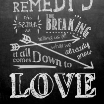 Lyric chalk graphic