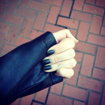 Dark nails, jacket