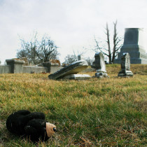 Lost toy in Rose Hill cemetery